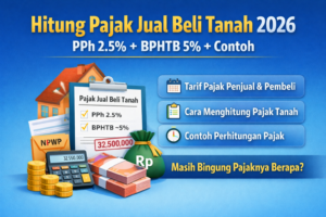 Hitung Pajak Jual Beli Tanah (PPh 2.5% + BPHTB 5% + Contoh)